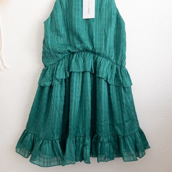 Lovers + Friends Banks Halter A-Line Kelly Green Dress XS - Picture 3 of 12